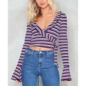 Red white blue nasty gal top!